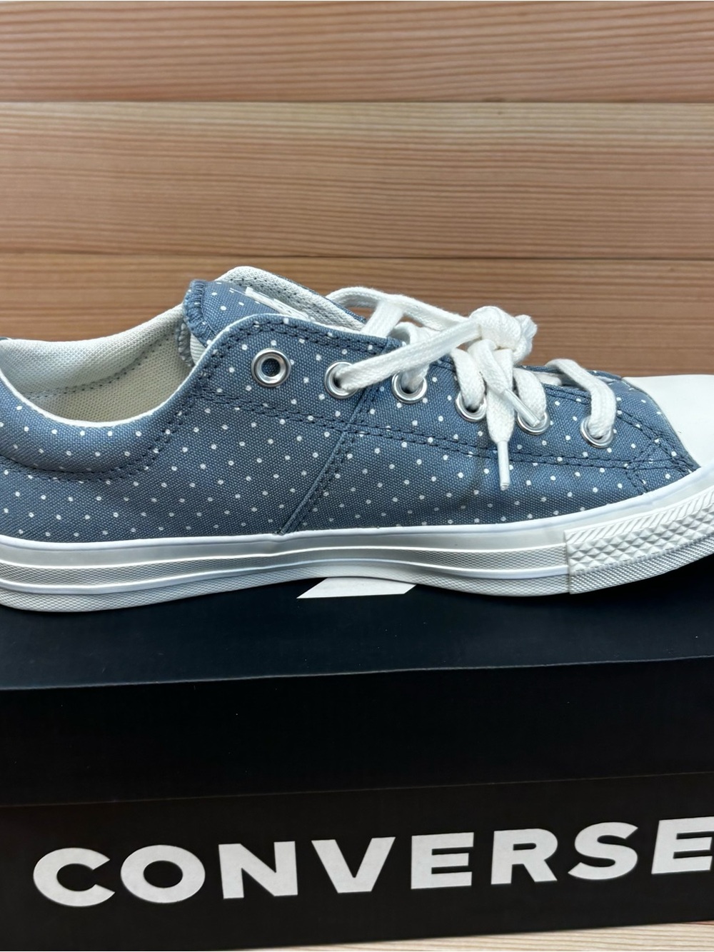 Converse Chuck Taylor All Stars Madison Polka Dot Low Top Sneaker Blue‎ Sz 9.5 - Picture 6 of 10